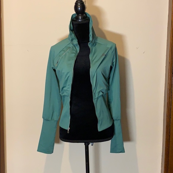 Adidas Climalite running jacket, turquoise, S - Picture 2 of 8